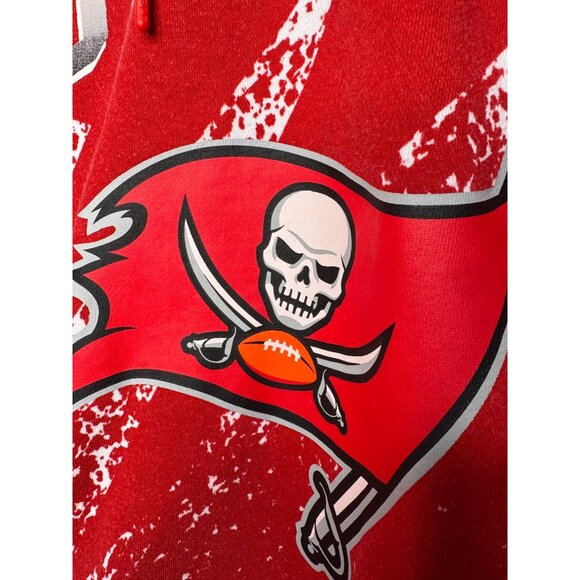NFL x Staple Red Tampa Bay Buccaneers Pullover Hoodie SZ M All Over Print - Picture 4 of 12